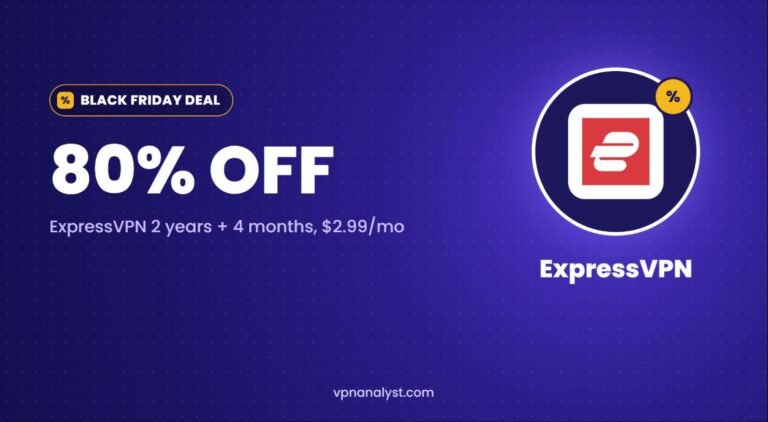 ExpressVPN Black Friday Deal: 80% Off ($2.99/mo)