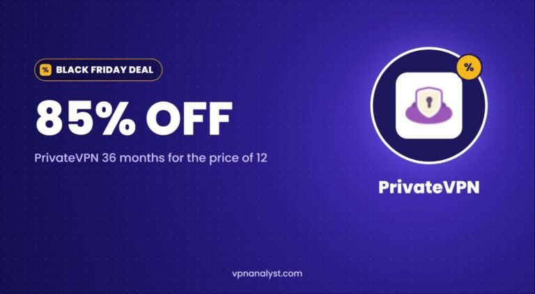 PrivateVPN Black Friday Deal: 85% Off ($2/mo)