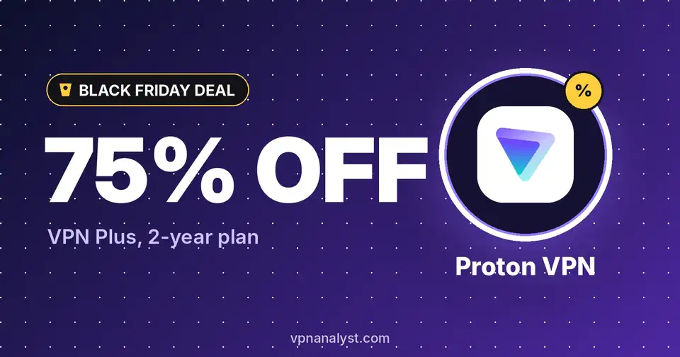 Proton VPN Black Friday deal: 75% off VPN Plus 2-year plan