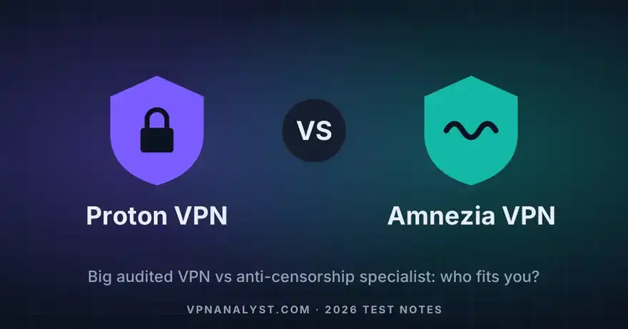 Proton VPN vs Amnezia VPN comparison cover