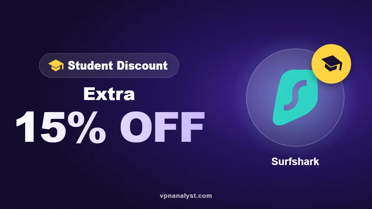 Surfshark student discount: extra 15% off